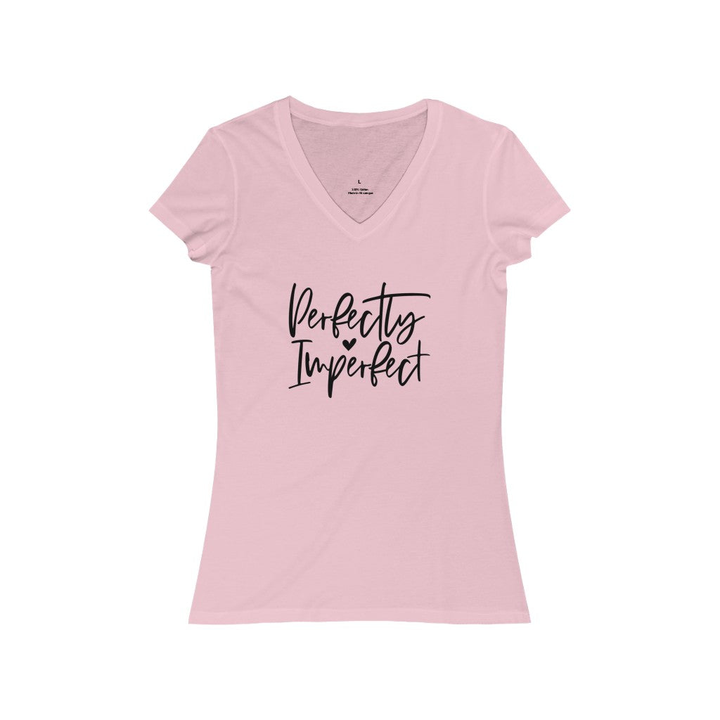 Perfectly Imperfect Jersey Short Sleeve V-Neck Tee