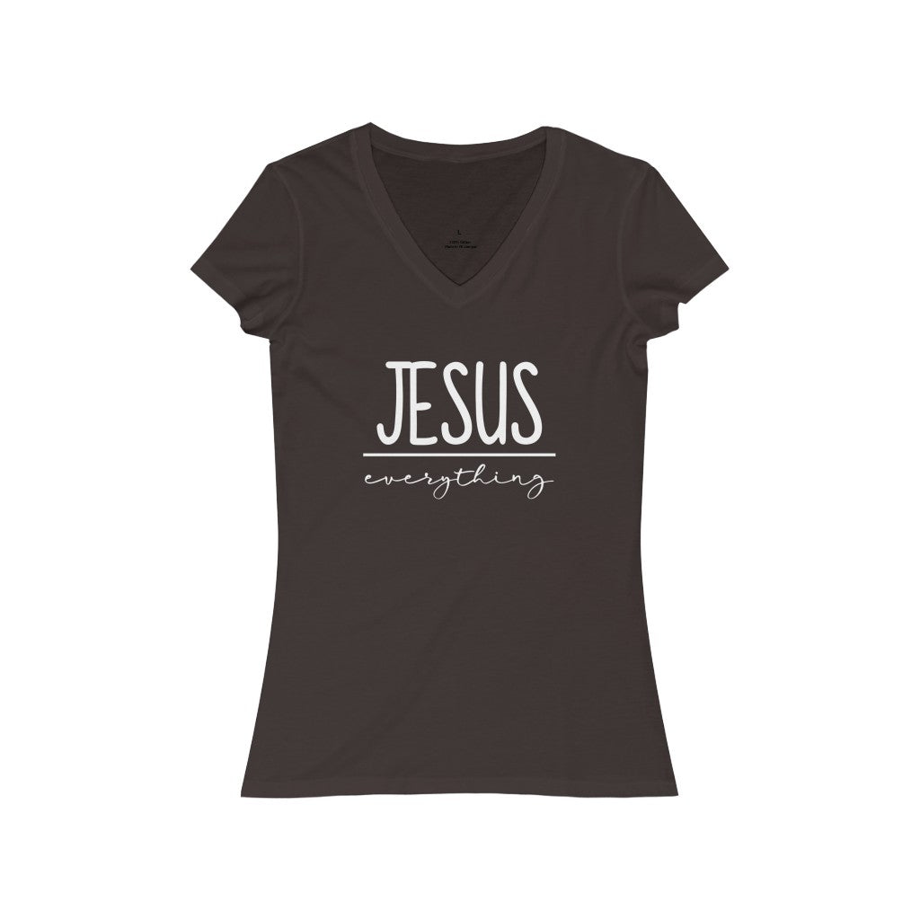 Jesus Jersey Short Sleeve V-Neck Tee