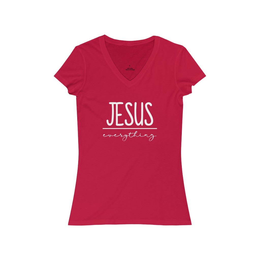Jesus Jersey Short Sleeve V-Neck Tee