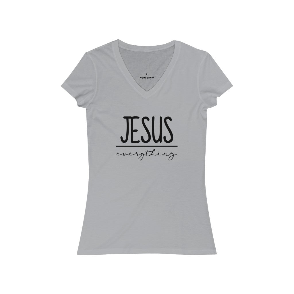 Jesus Jersey Short Sleeve V-Neck Tee