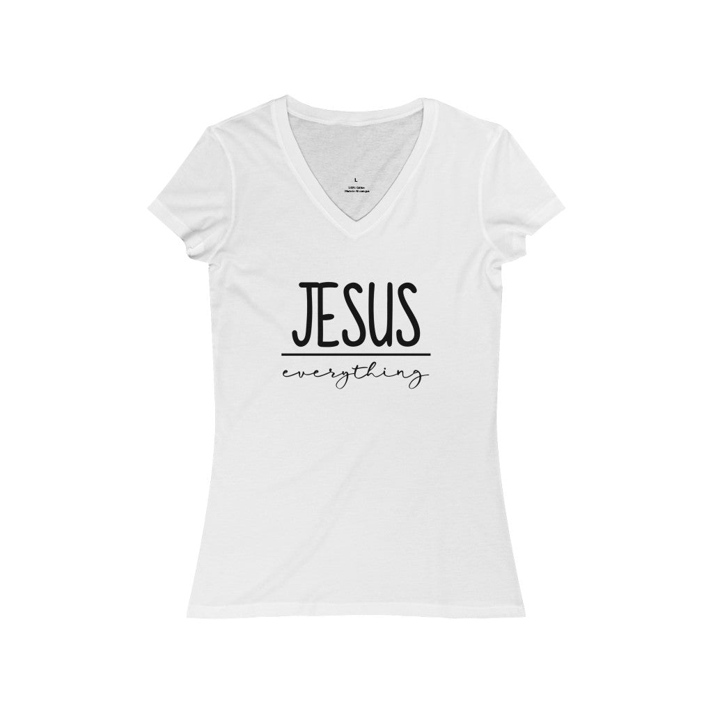 Jesus Jersey Short Sleeve V-Neck Tee