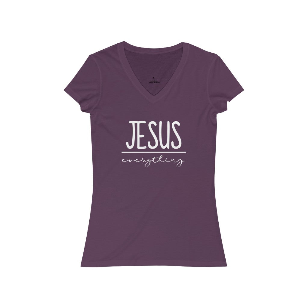 Jesus Jersey Short Sleeve V-Neck Tee