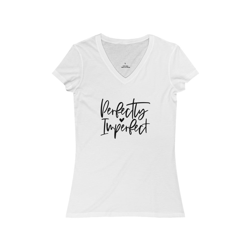 Perfectly Imperfect Jersey Short Sleeve V-Neck Tee