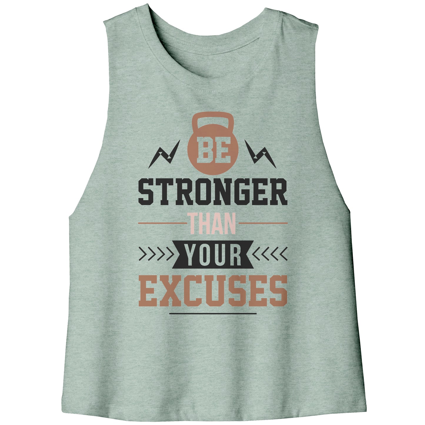 Be Stronger Racerback Crop Tank