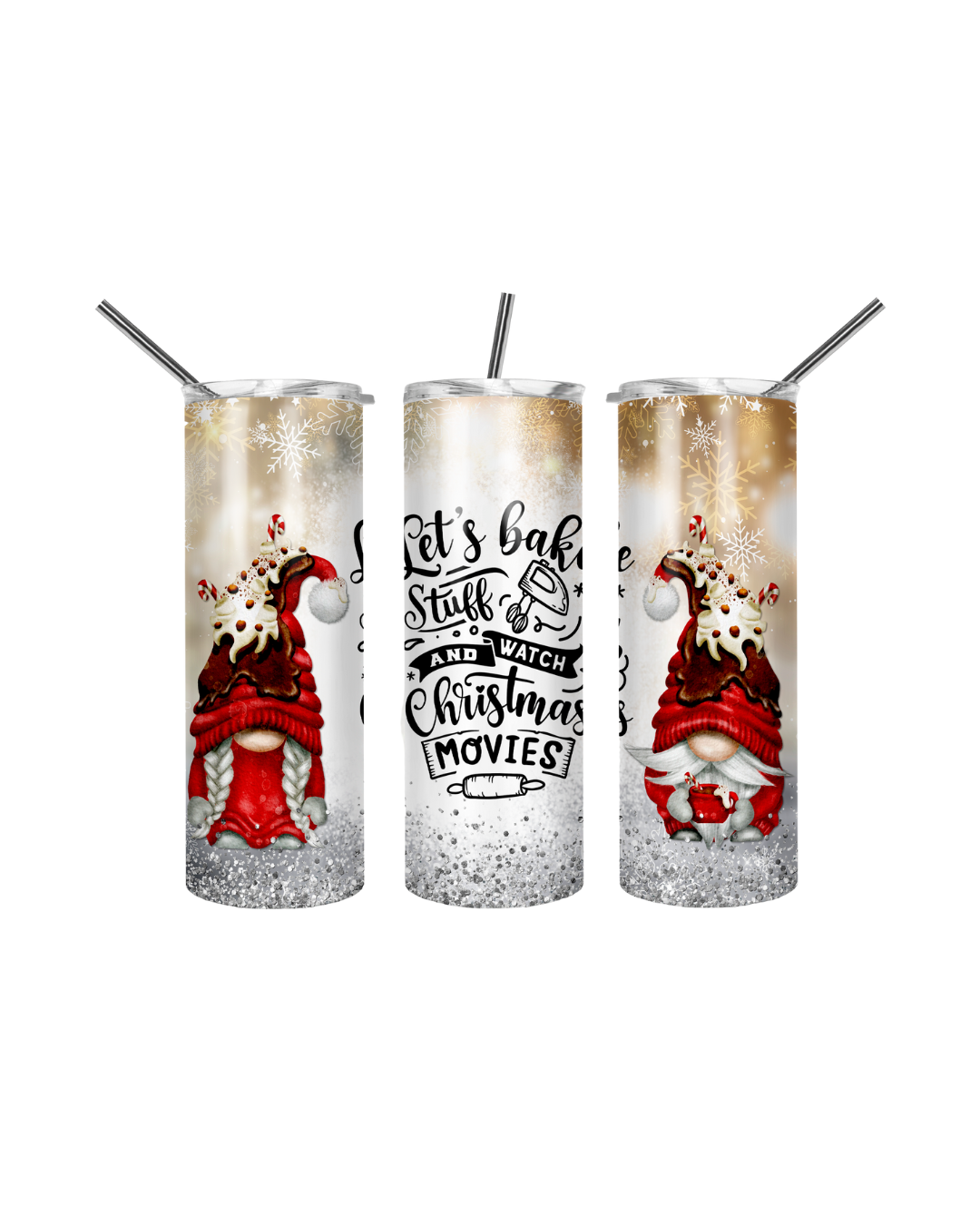 Christmas Lets Bake 20oz Skinny Tumbler