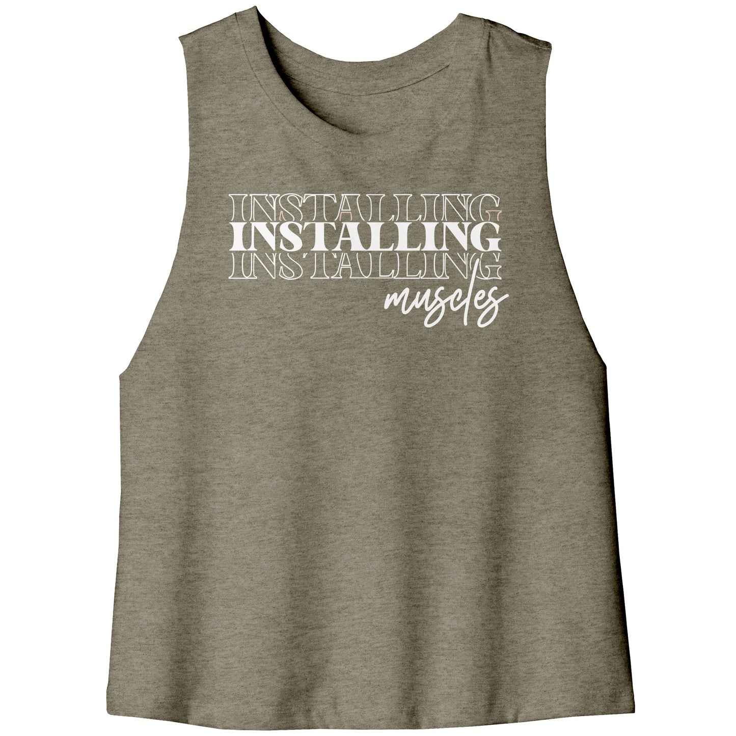 Installing Muscles Racerback Crop Tank