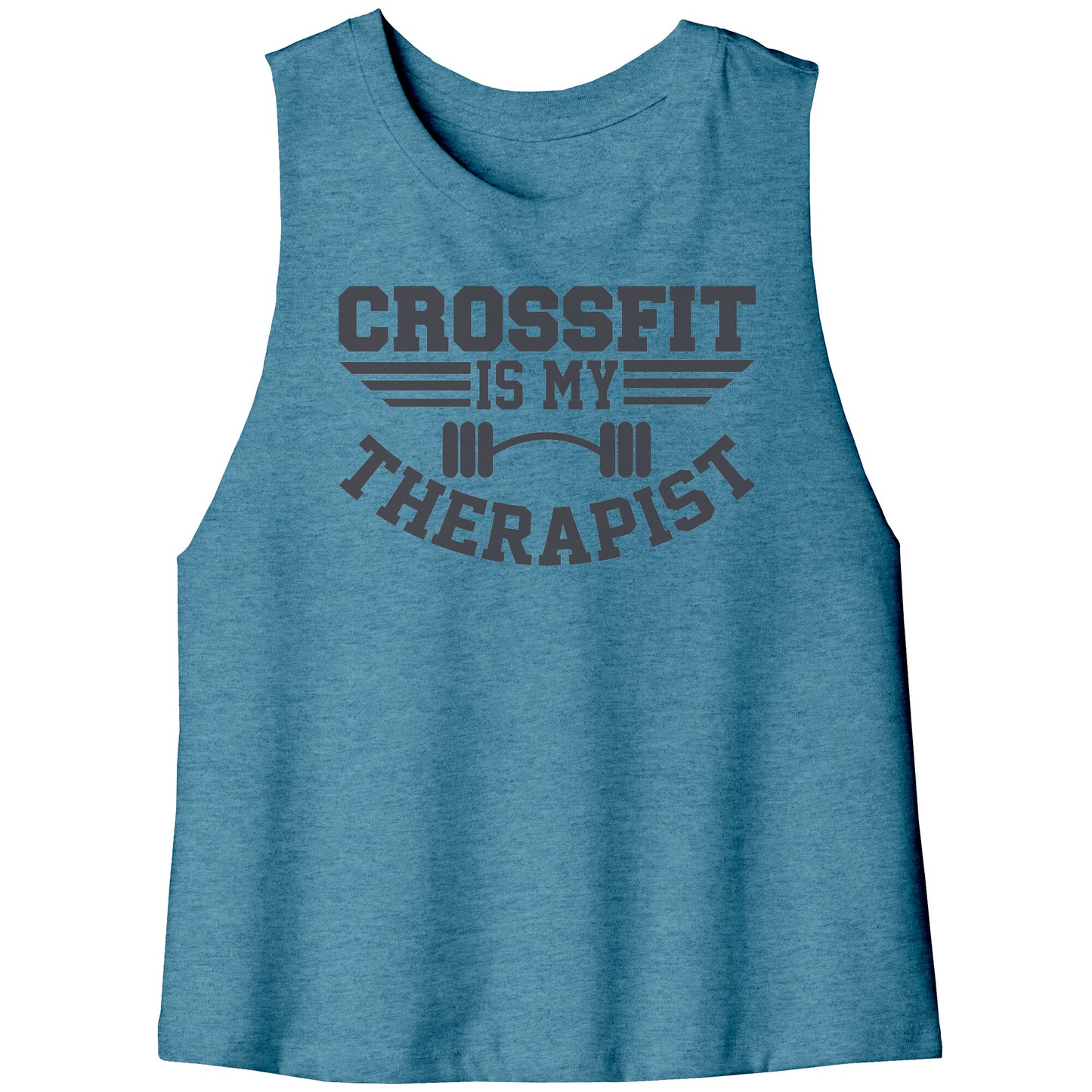Crossfit is my Therapist Racerback Crop Tank