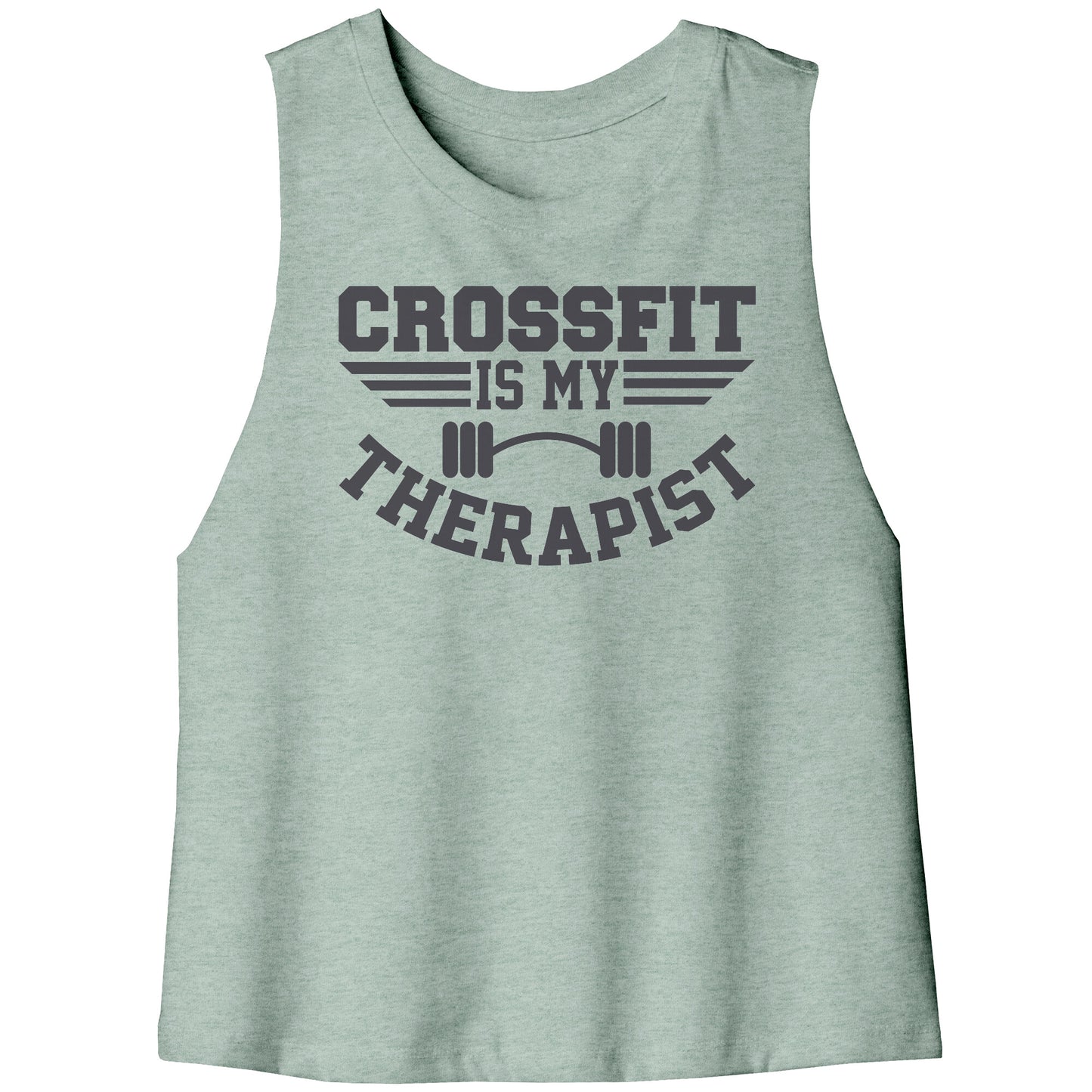 Crossfit is my Therapist Racerback Crop Tank