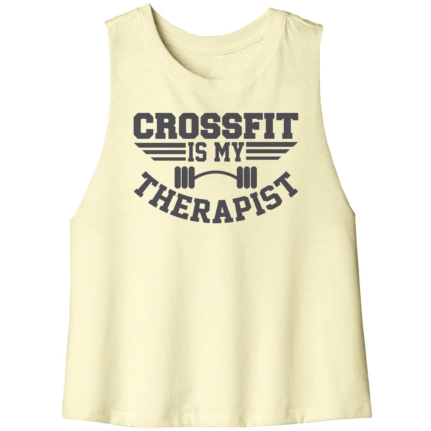 Crossfit is my Therapist Racerback Crop Tank