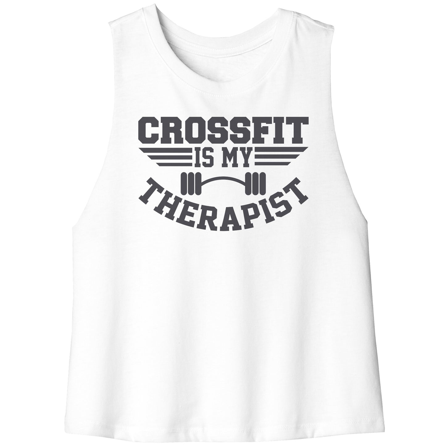 Crossfit is my Therapist Racerback Crop Tank