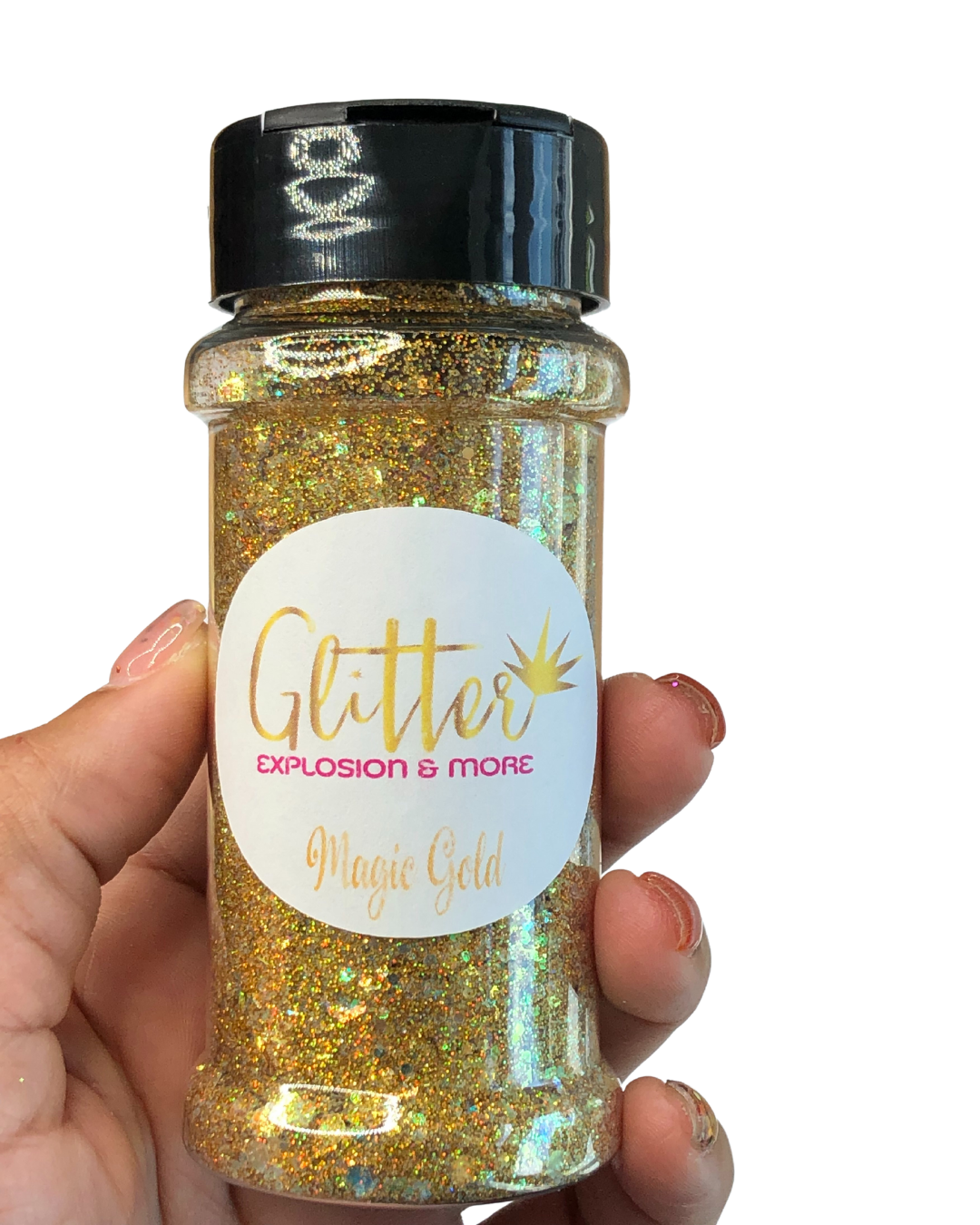 Magic Gold Mixed Chunky Glitter 2oz jar