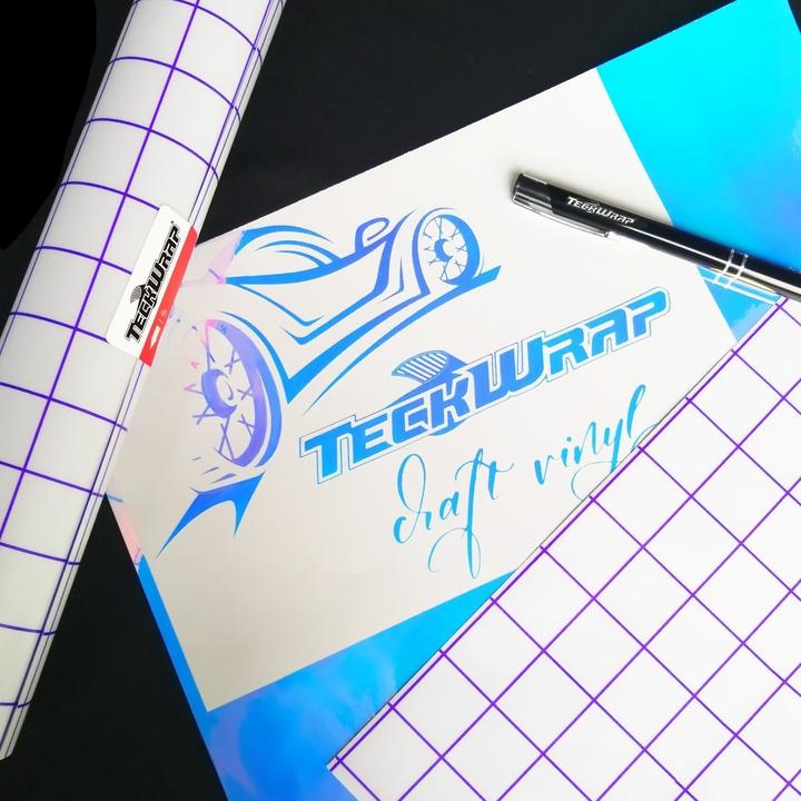TECKWRAP Purple Grid Medium Tack Transfer Tape