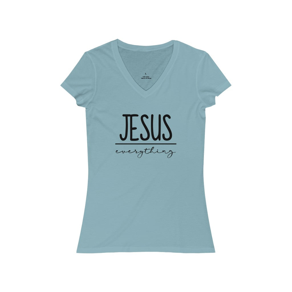 Jesus Jersey Short Sleeve V-Neck Tee
