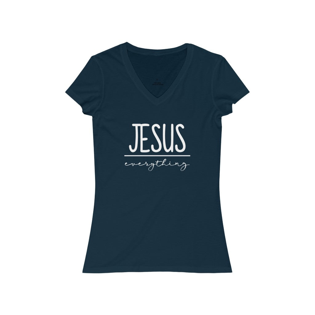 Jesus Jersey Short Sleeve V-Neck Tee