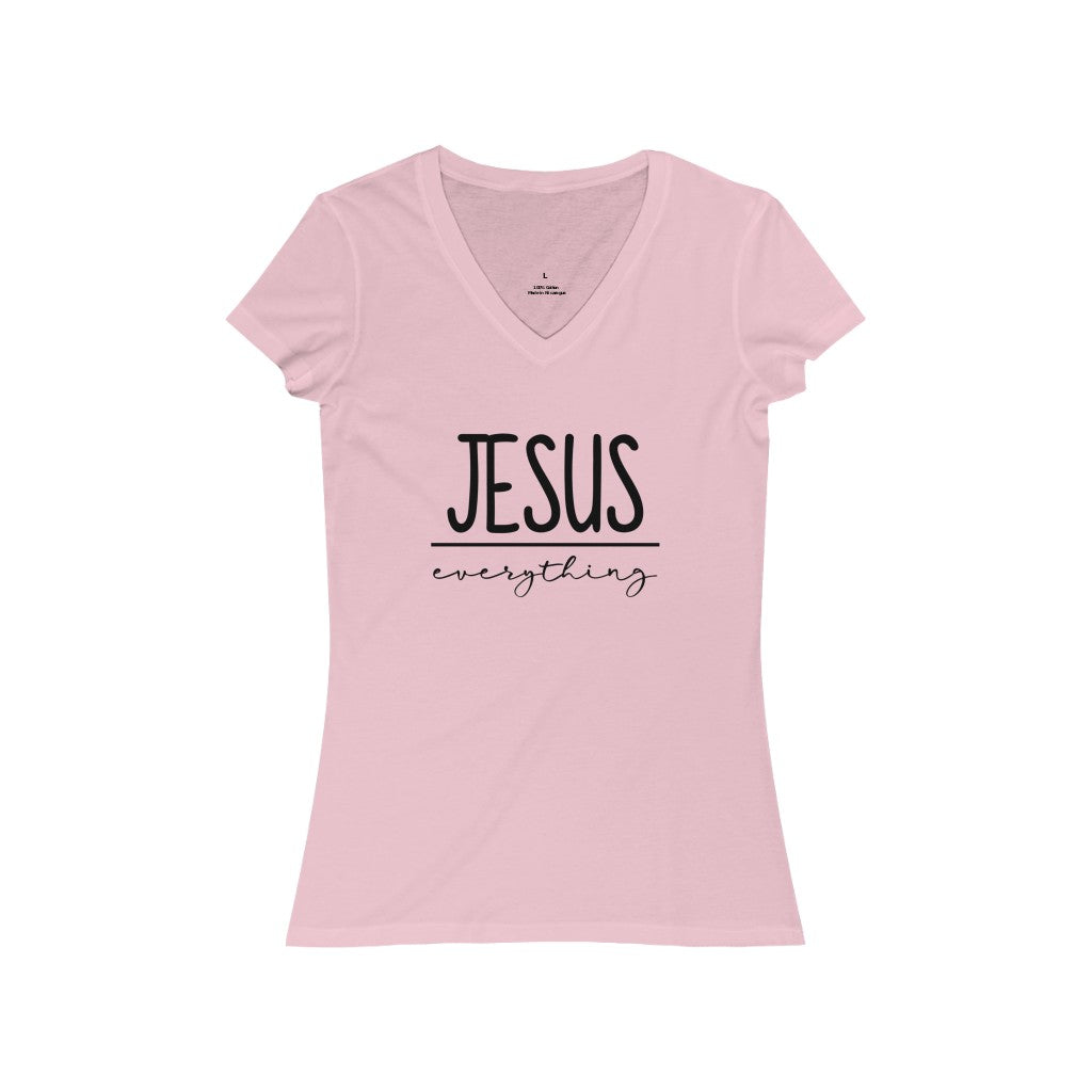 Jesus Jersey Short Sleeve V-Neck Tee