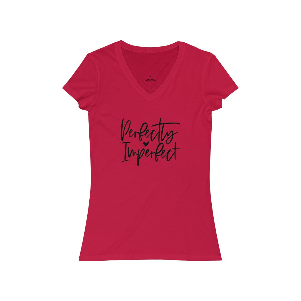 Perfectly Imperfect Jersey Short Sleeve V-Neck Tee