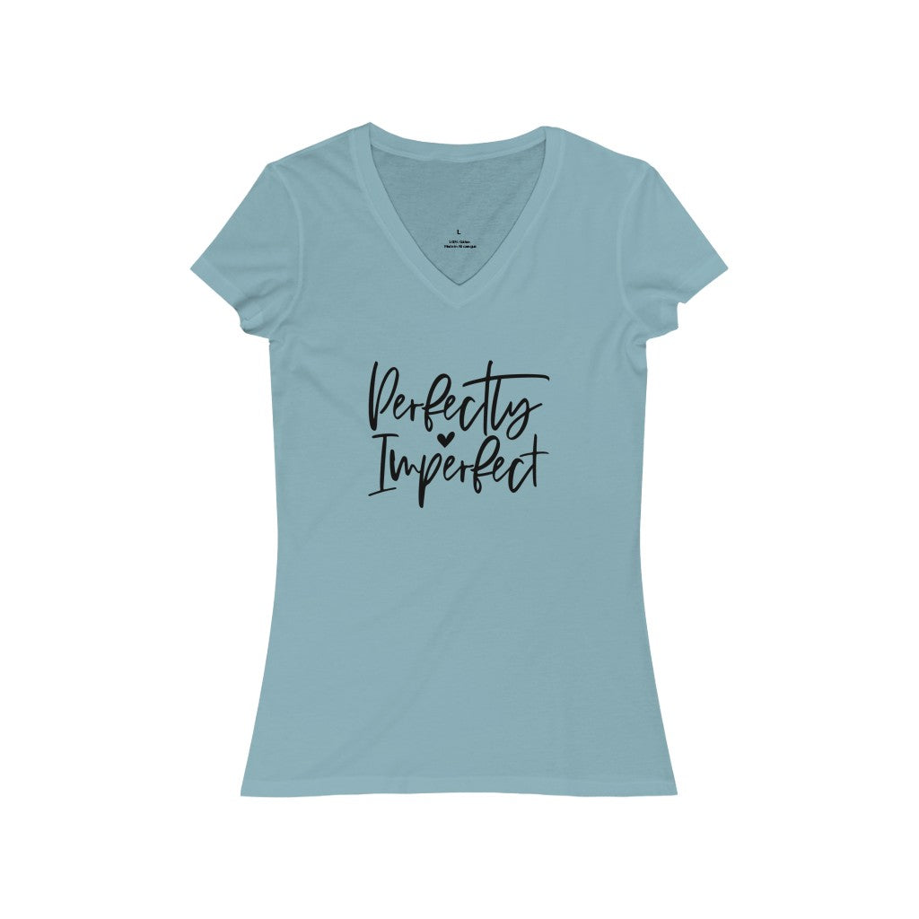 Perfectly Imperfect Jersey Short Sleeve V-Neck Tee
