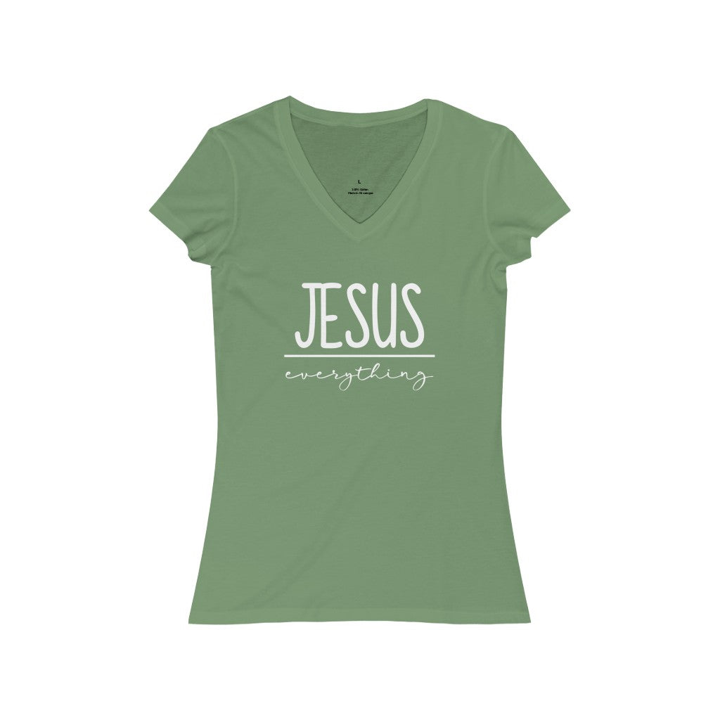 Jesus Jersey Short Sleeve V-Neck Tee