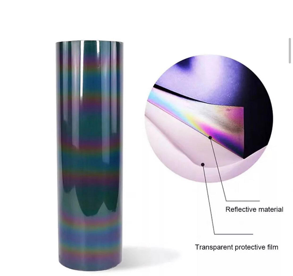 Reflective Heat Transfer Vinyl from Frog Vinyl (12” x 1.66 yards)