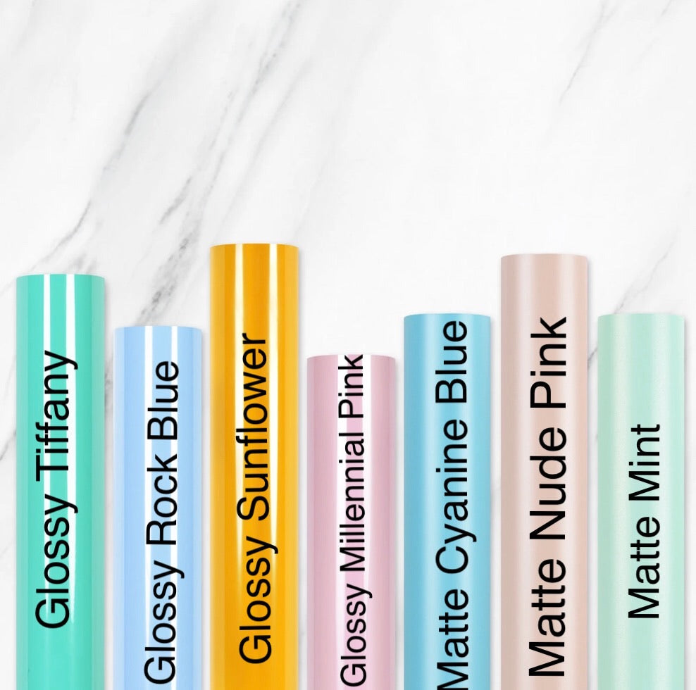 TECKWRAP Glossy & Matte Vinyl Pastel Colors - Vinil Adhesivo Permanente