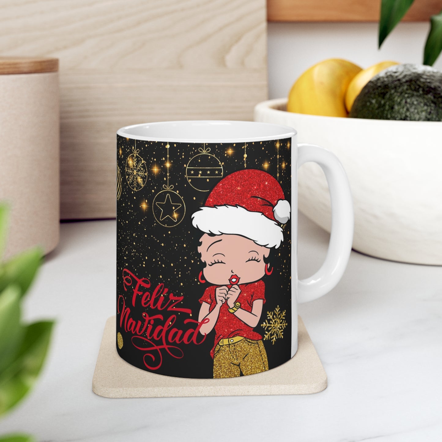 Feliz Navidad Betty B Ceramic Mug 11oz