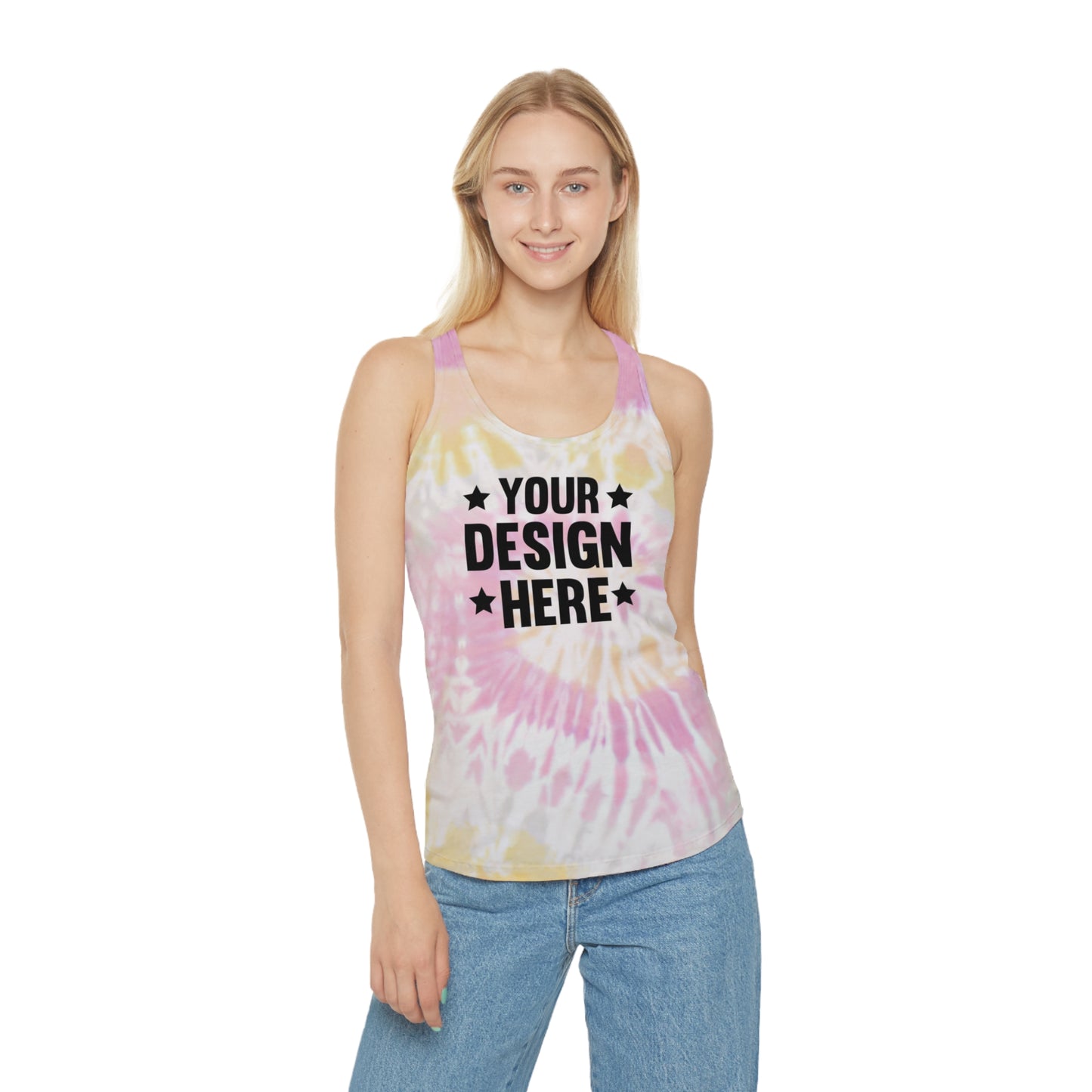 Custom Tie Dye Racerback Tank Top