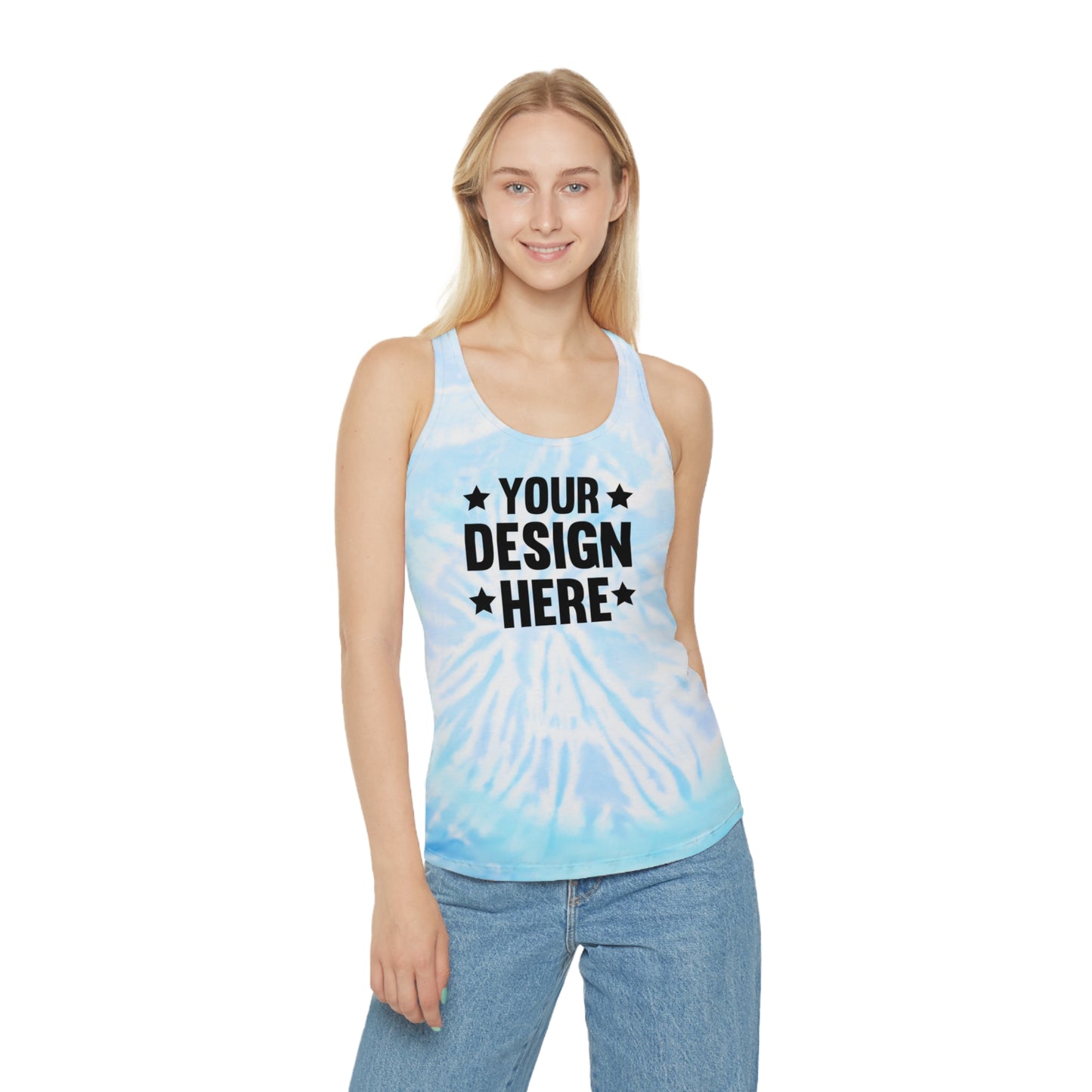 Custom Tie Dye Racerback Tank Top