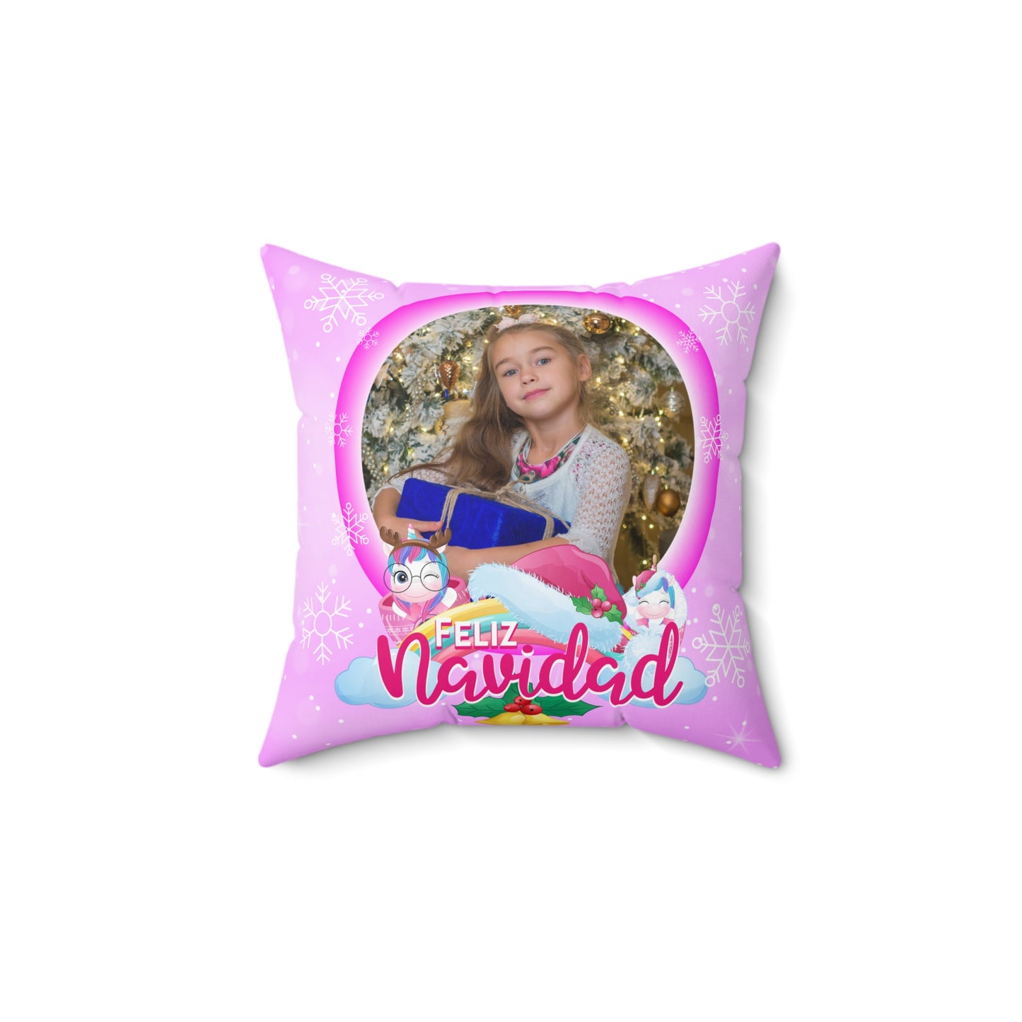 Feliz Navidad Unicorn Pillow