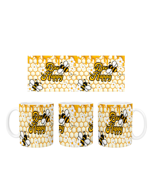 Bee Happy Ceramic Mug 11oz