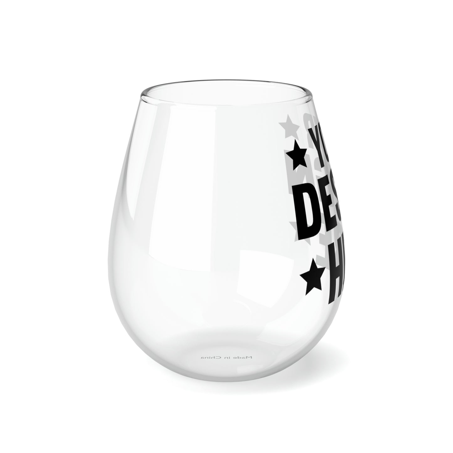 Custom Stemless Wine Glass, 11.75oz