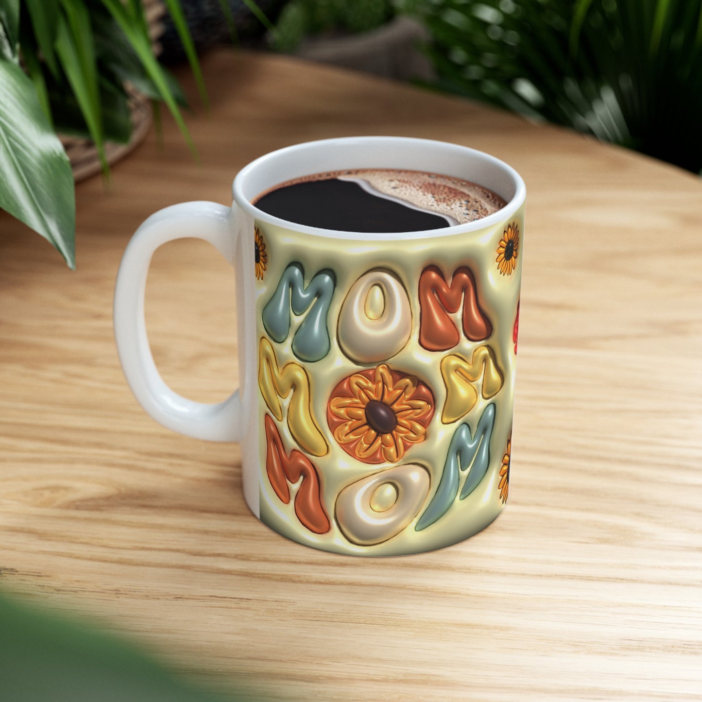 Mom Mom Mom Ceramic Mug, 11oz