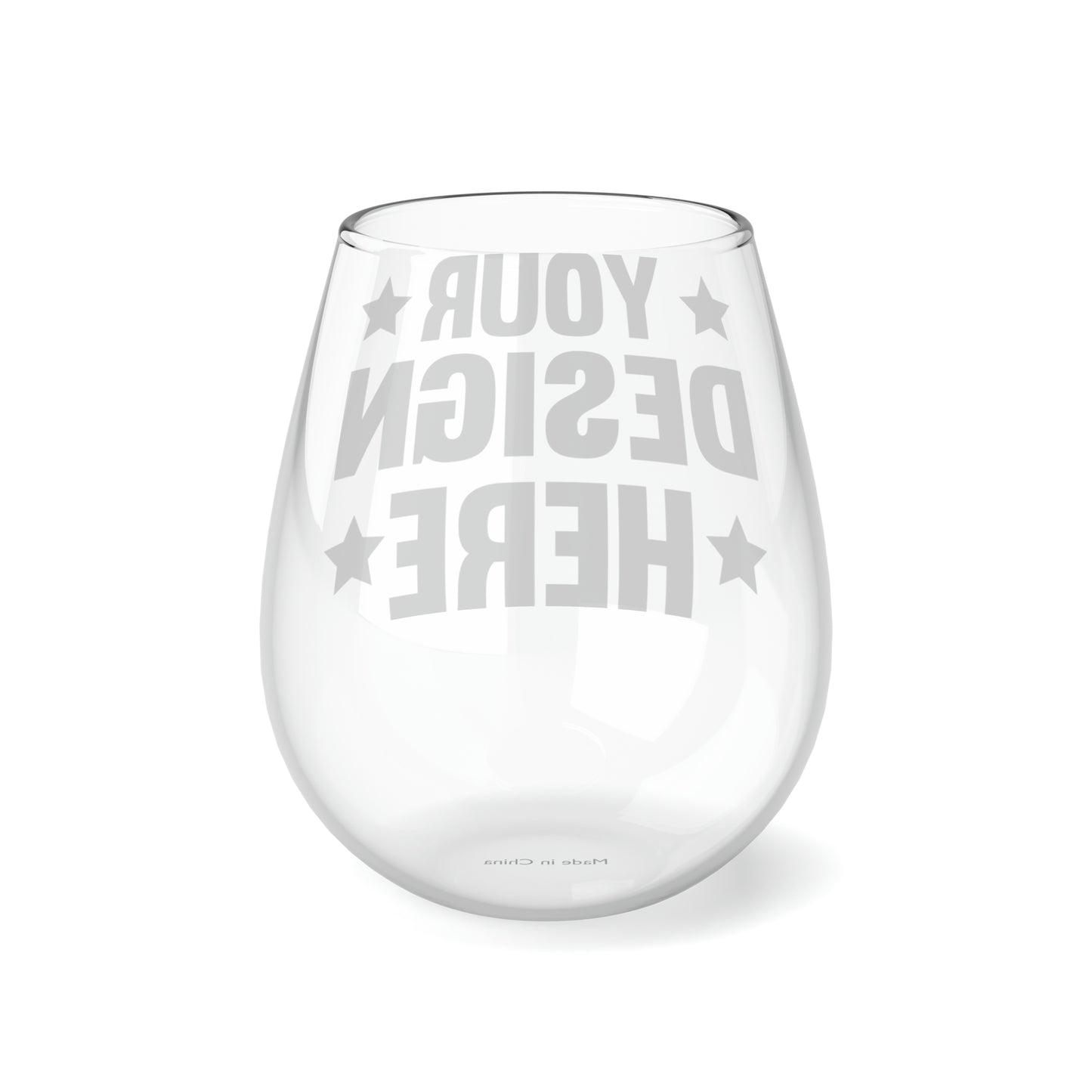 Custom Stemless Wine Glass, 11.75oz