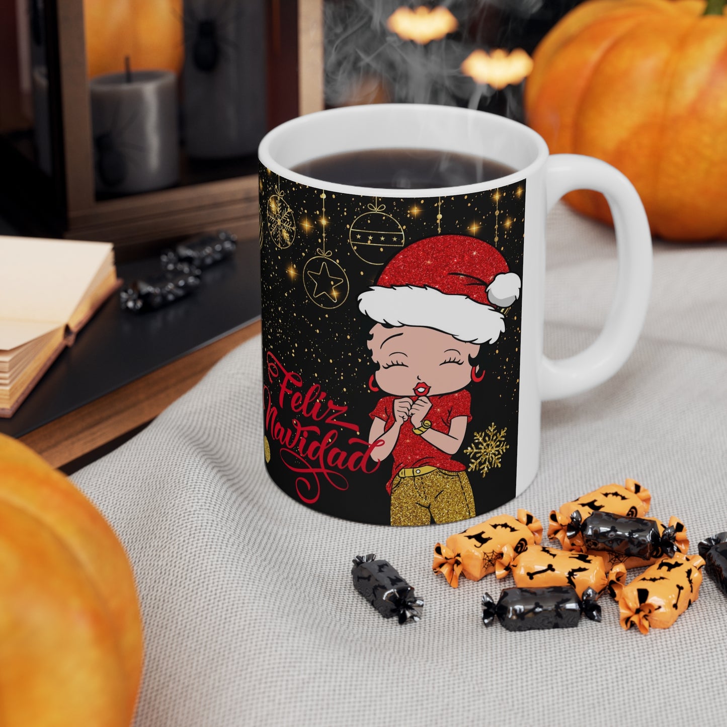 Feliz Navidad Betty B Ceramic Mug 11oz