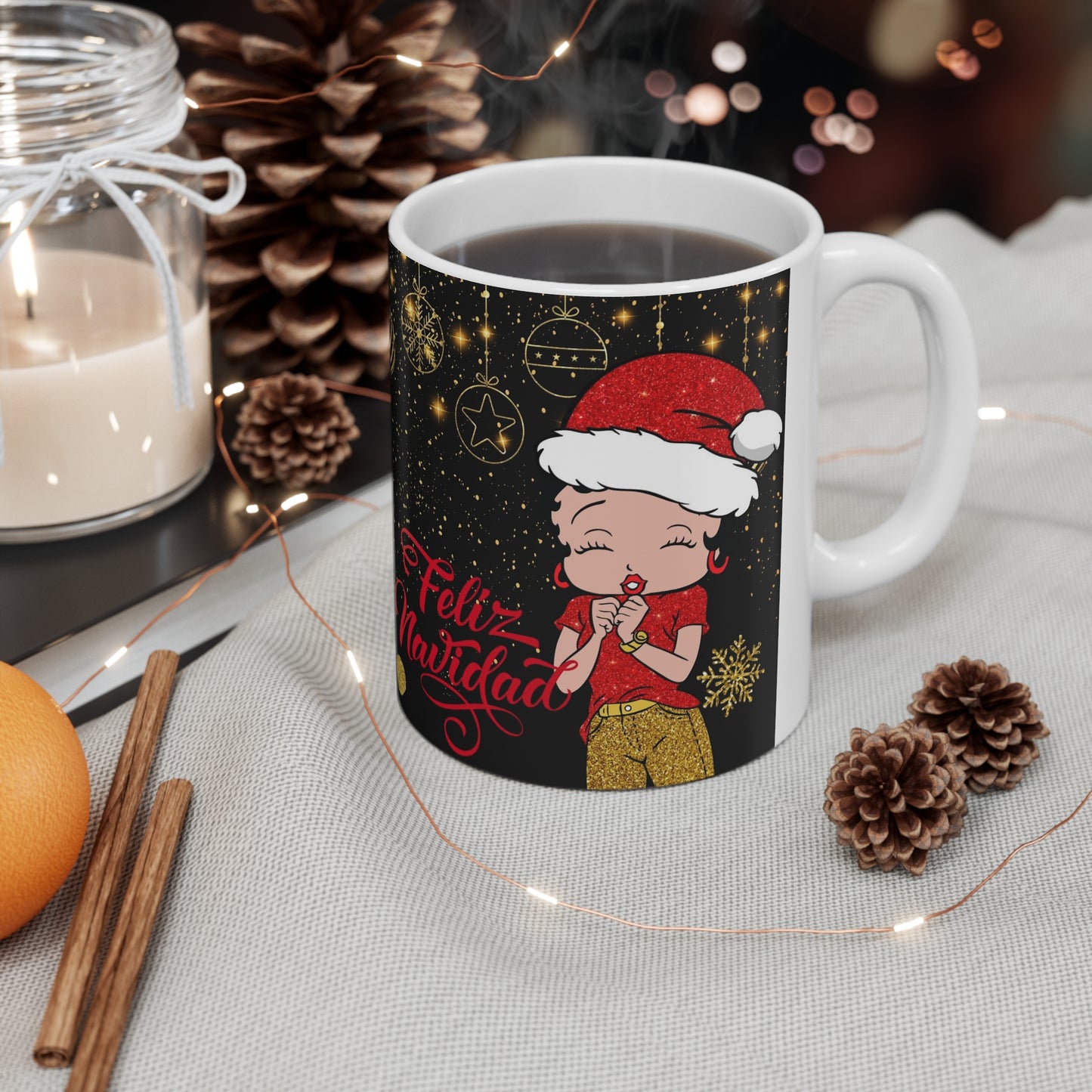 Feliz Navidad Betty B Ceramic Mug 11oz