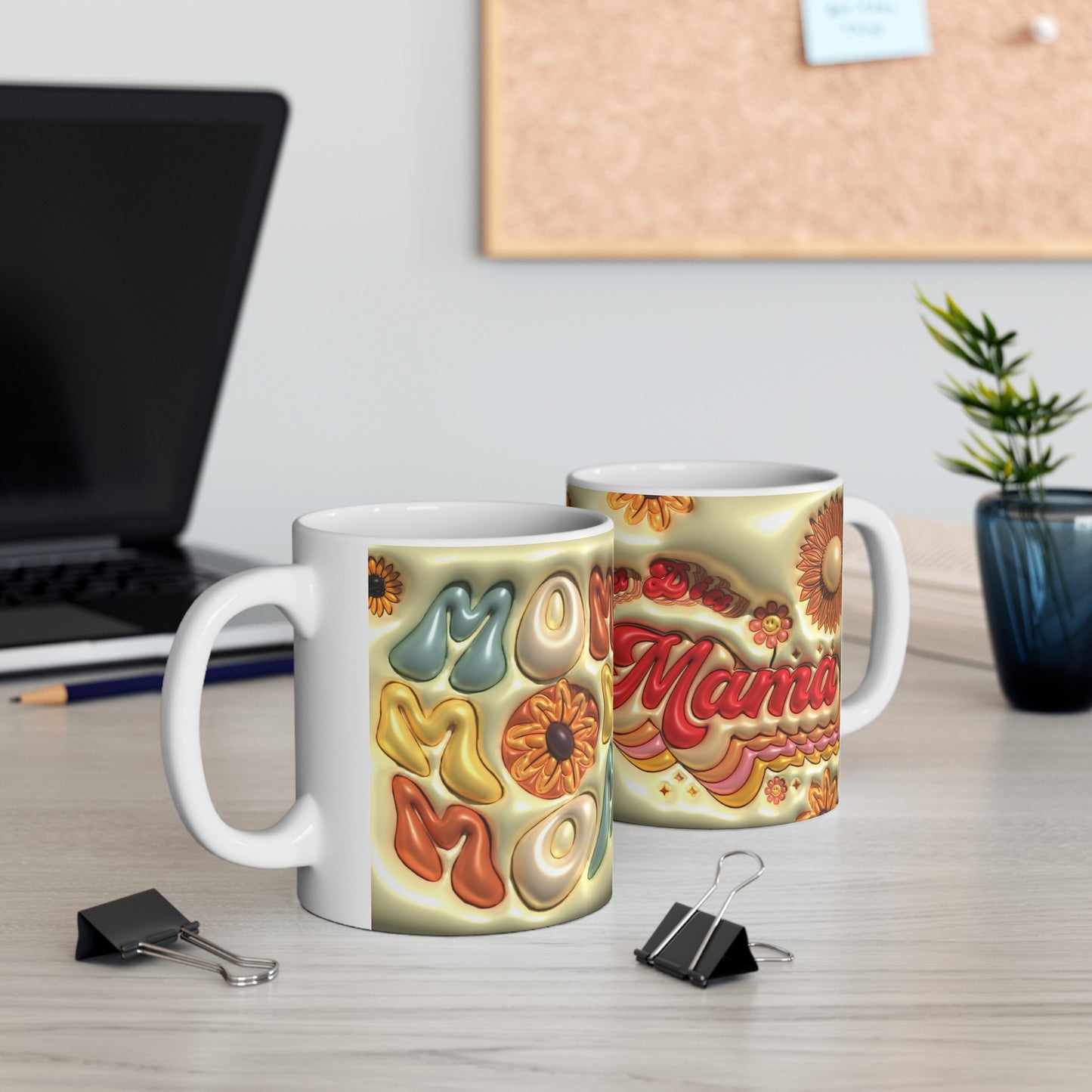 Mom Mom Mom Ceramic Mug, 11oz