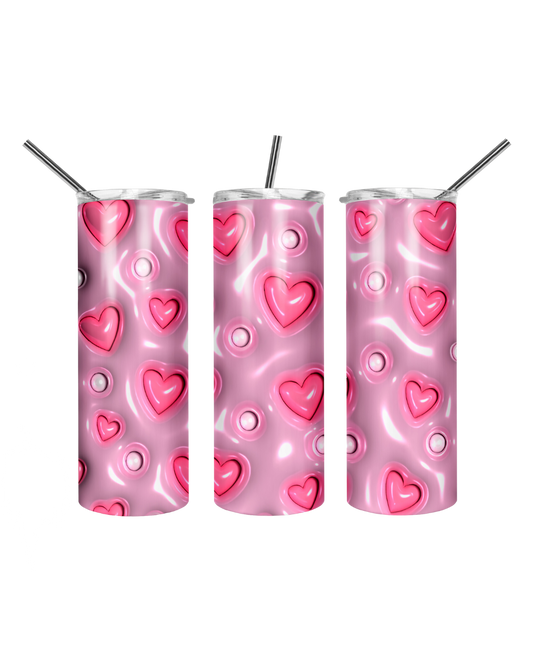 Pink Hearts Tumbler