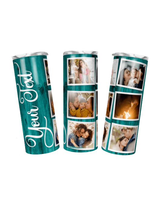 Green Photo Collage Tumbler