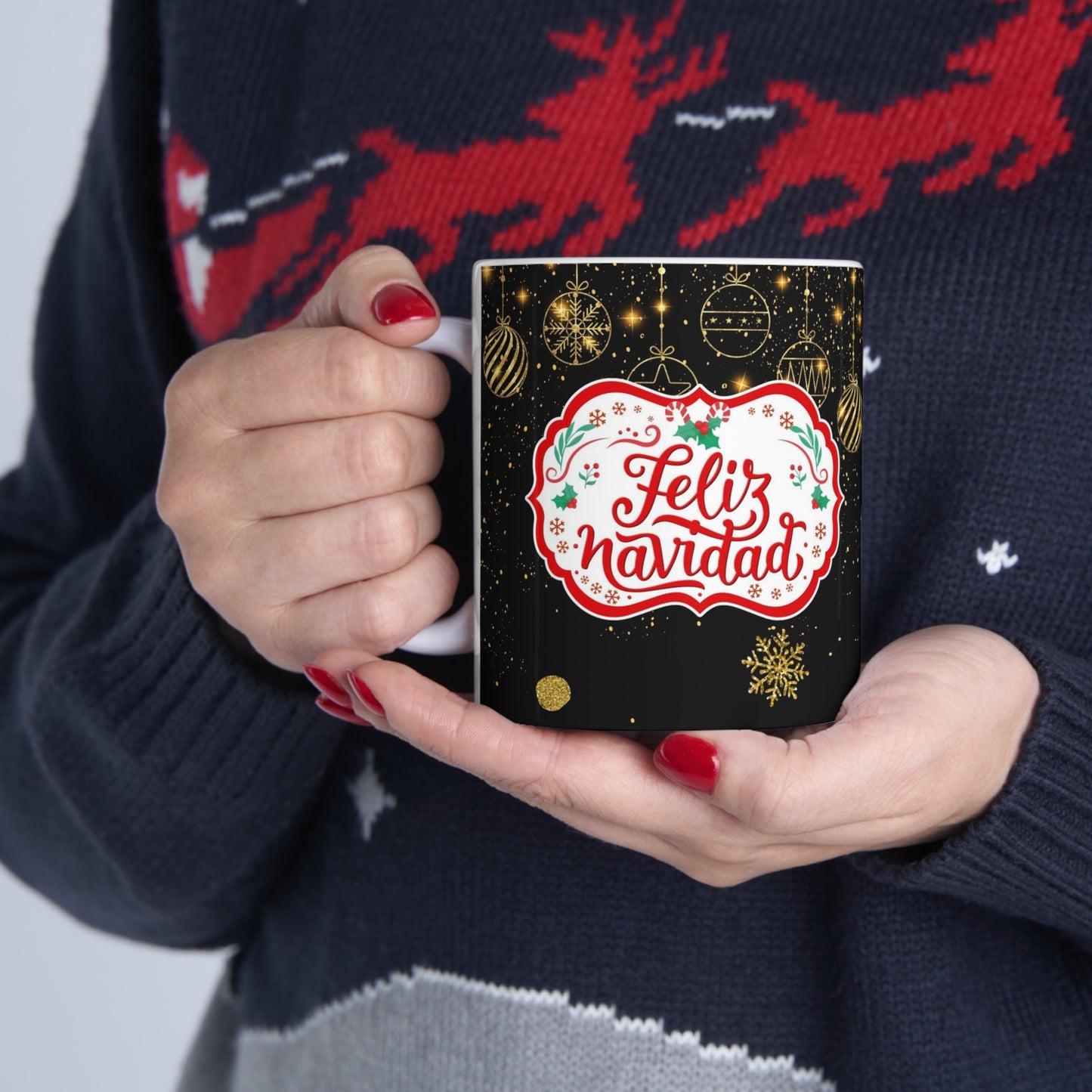 Feliz Navidad Betty B Ceramic Mug 11oz