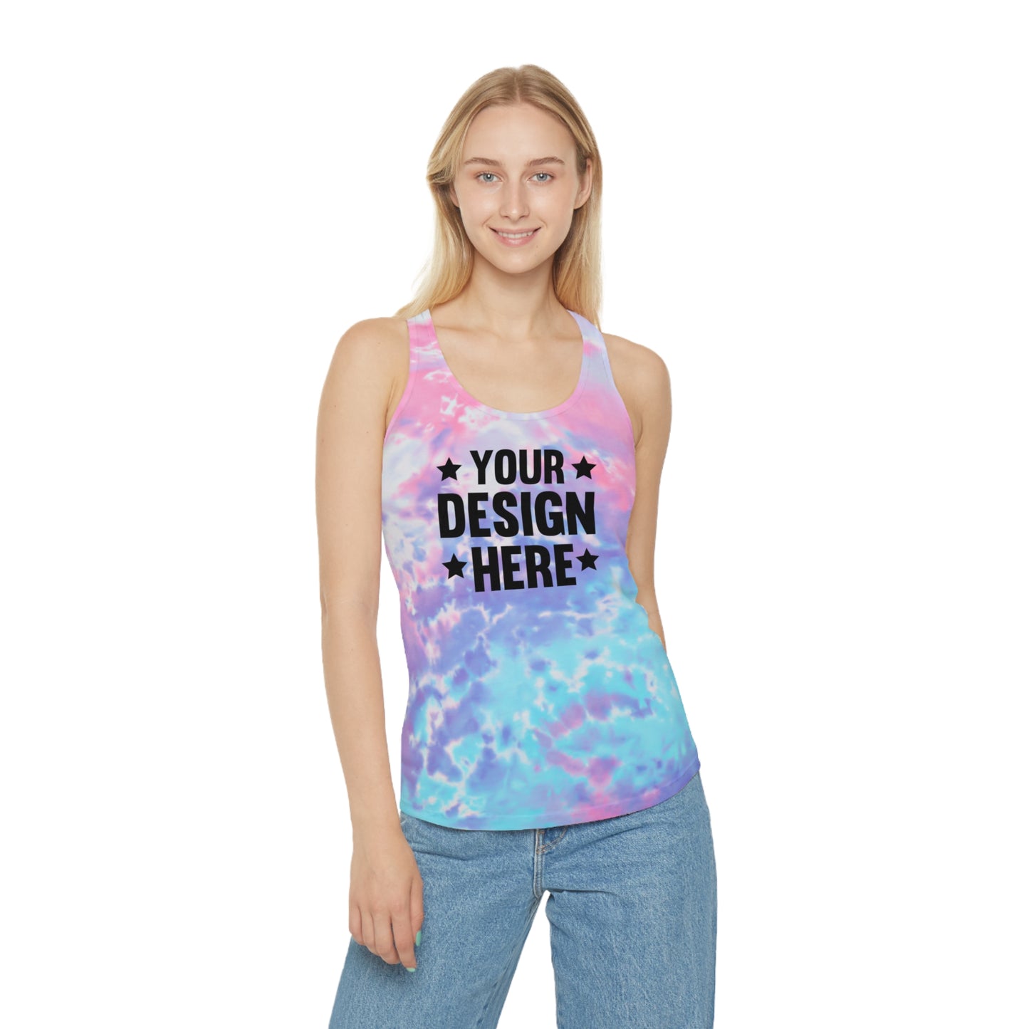 Custom Tie Dye Racerback Tank Top