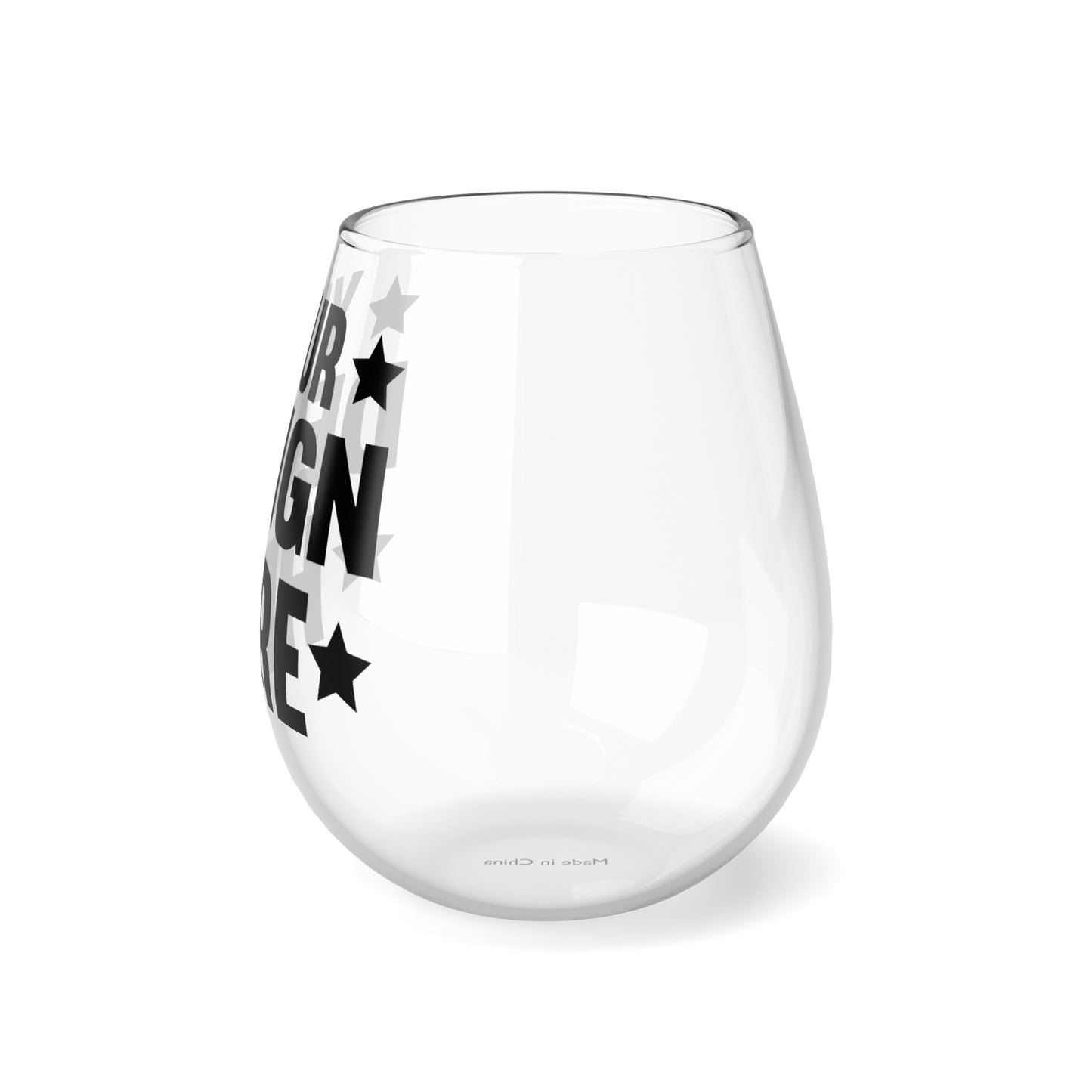 Custom Stemless Wine Glass, 11.75oz