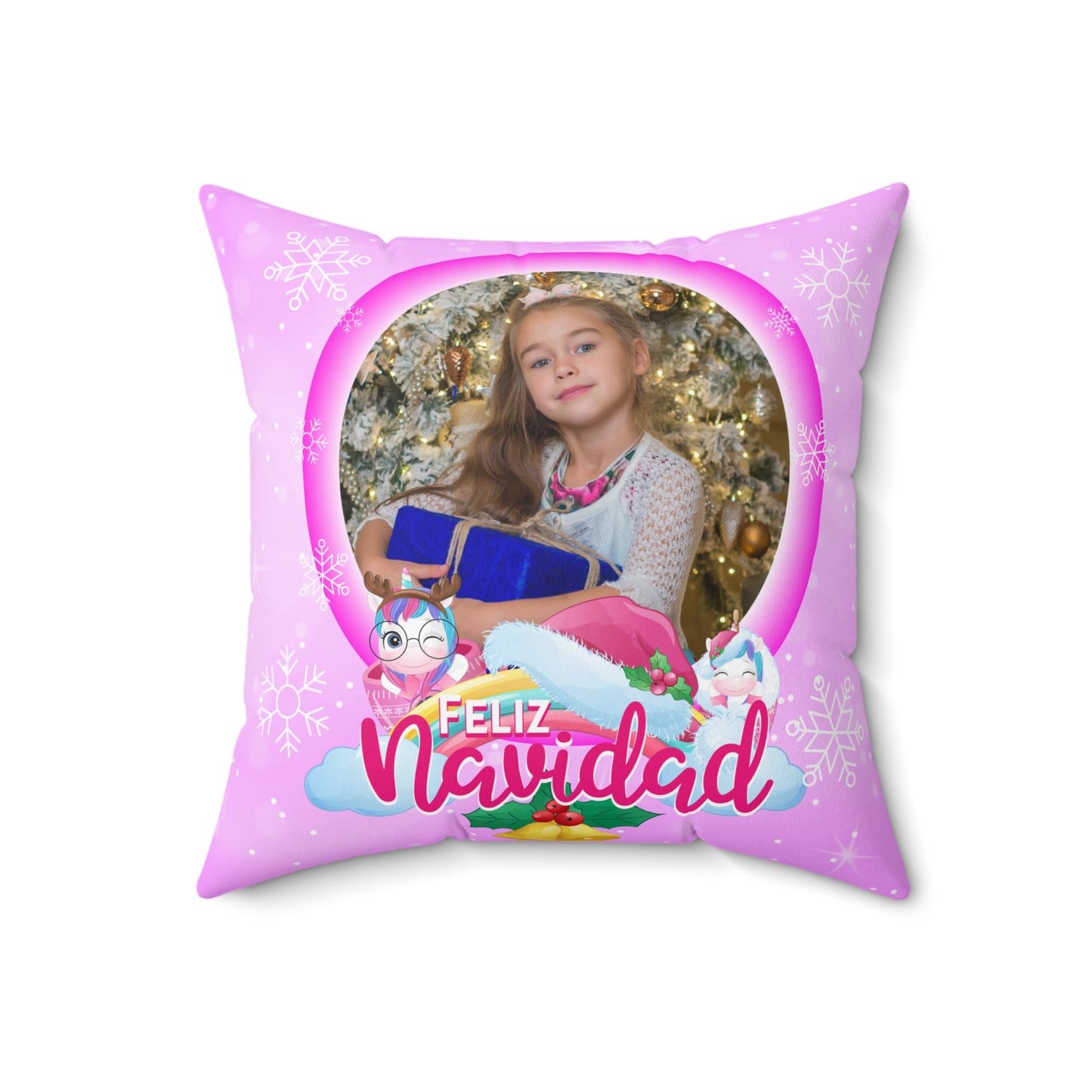 Feliz Navidad Unicorn Pillow