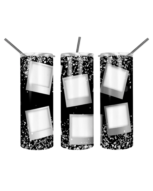 Black Photo Collage Tumbler