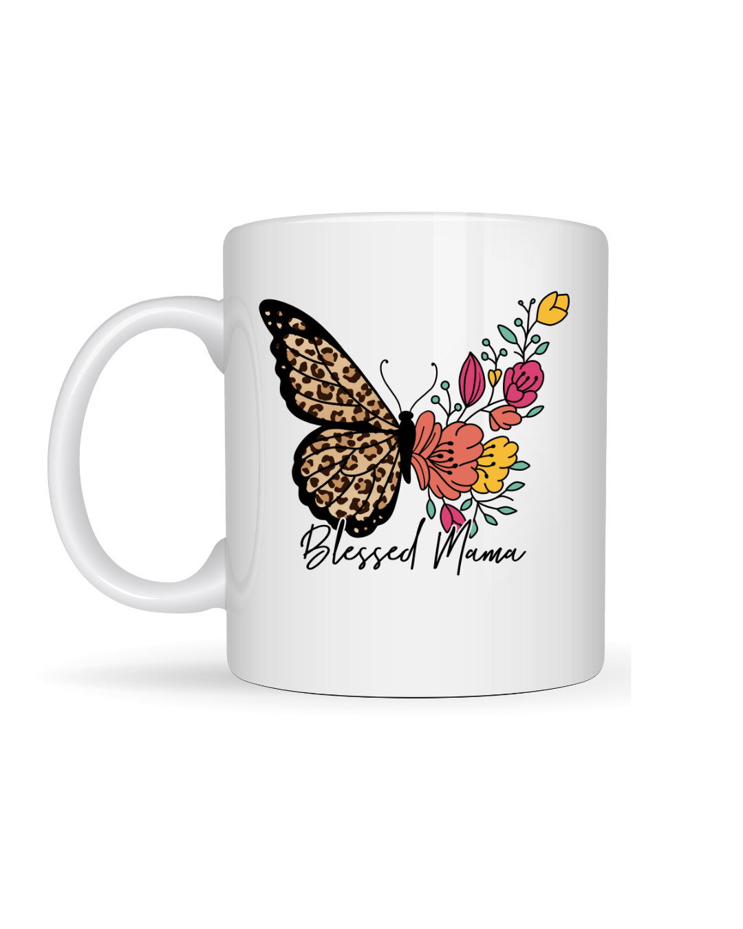 Butterfly Blessed Mama Ceramic Coffee Mug