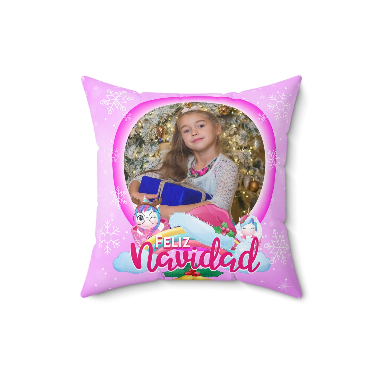 Feliz Navidad Unicorn Pillow