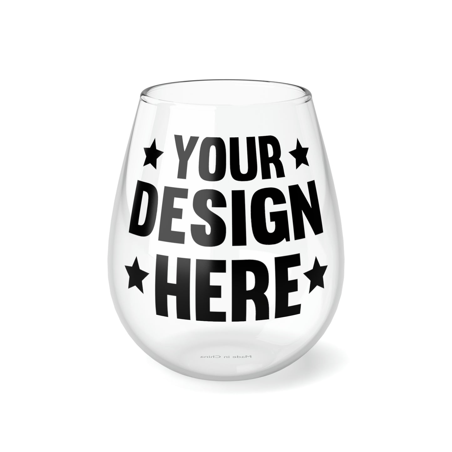 Custom Stemless Wine Glass, 11.75oz