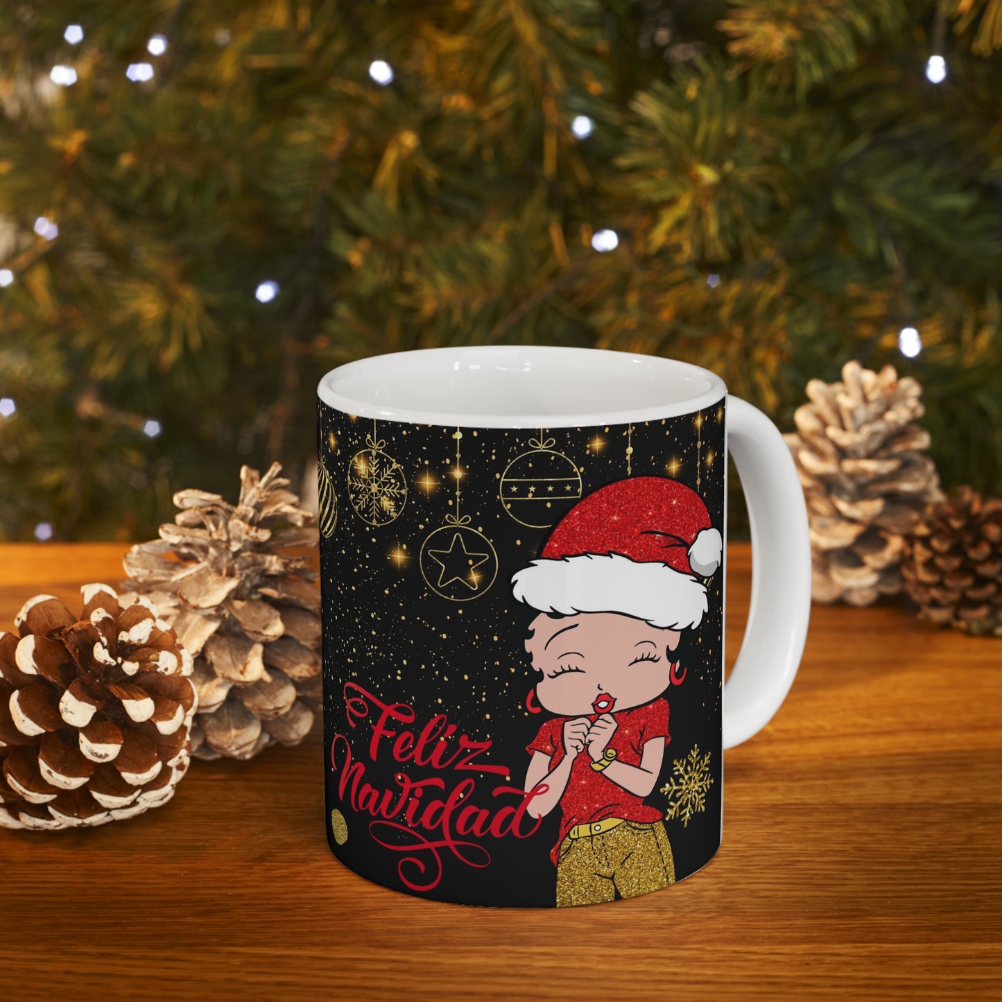 Feliz Navidad Betty B Ceramic Mug 11oz