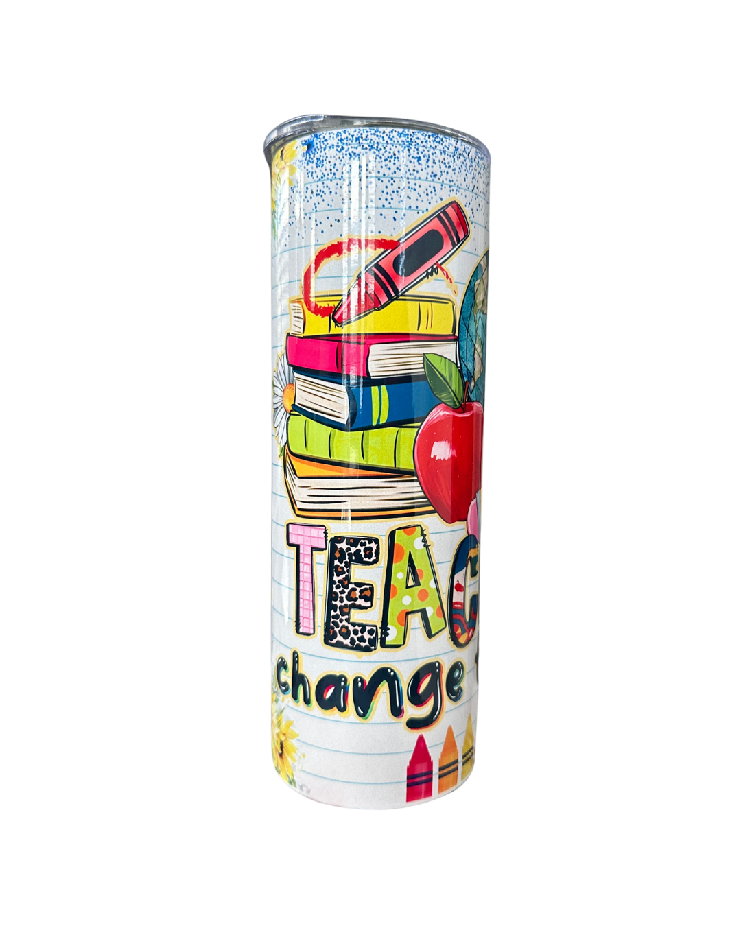 Teachers Change the World 20oz Skinny Tumbler