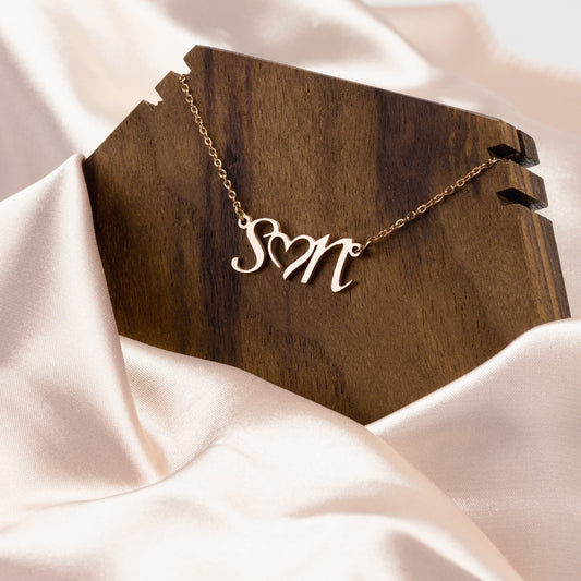 Initials Heart Necklace