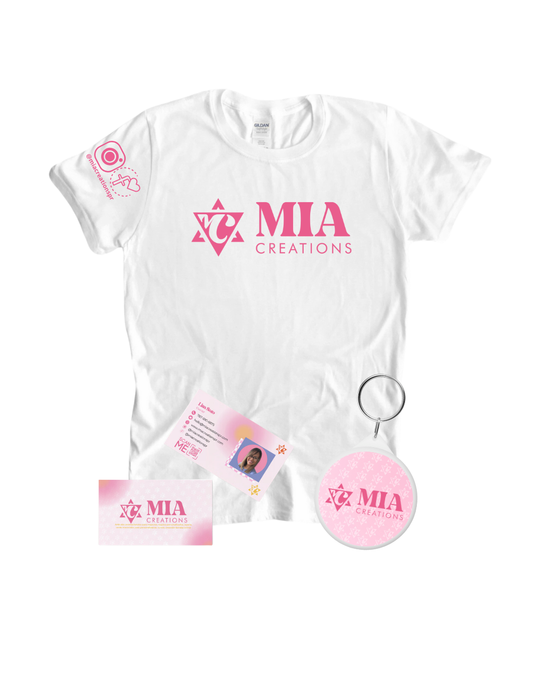T-Shirt, NFC Keychain, and Metallic Business Cards Bundle