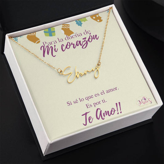 Para la dueña de mi corazón Signature Name Necklace